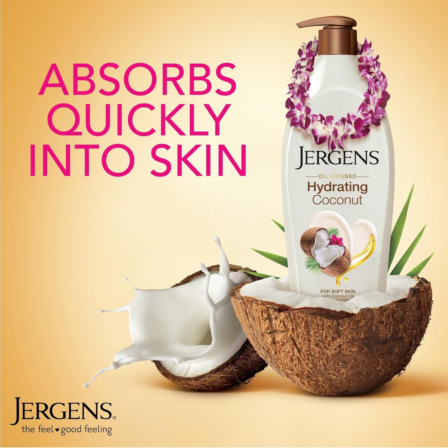 Jergens Oil-infused Hydrating Coconut Moisturiser 496ml
