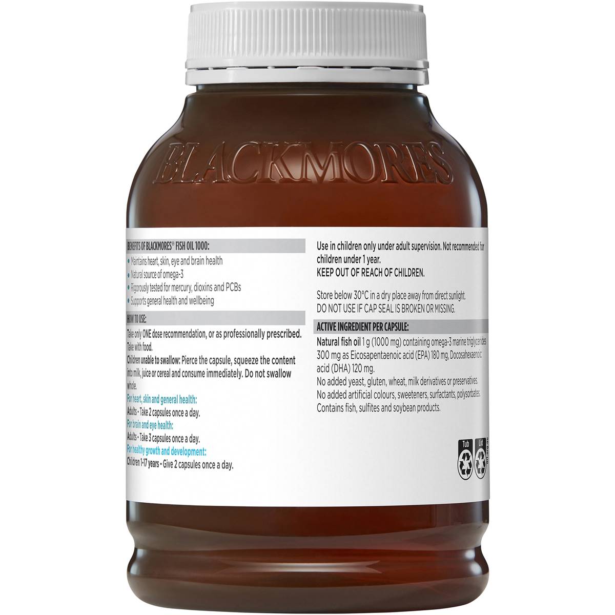 Blackmores Fish Oil 1000mg 400 Capsules