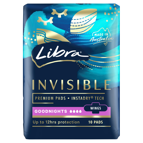 Libra Invisible Goodnights Maximum Protection Wings Pads 10 Pack