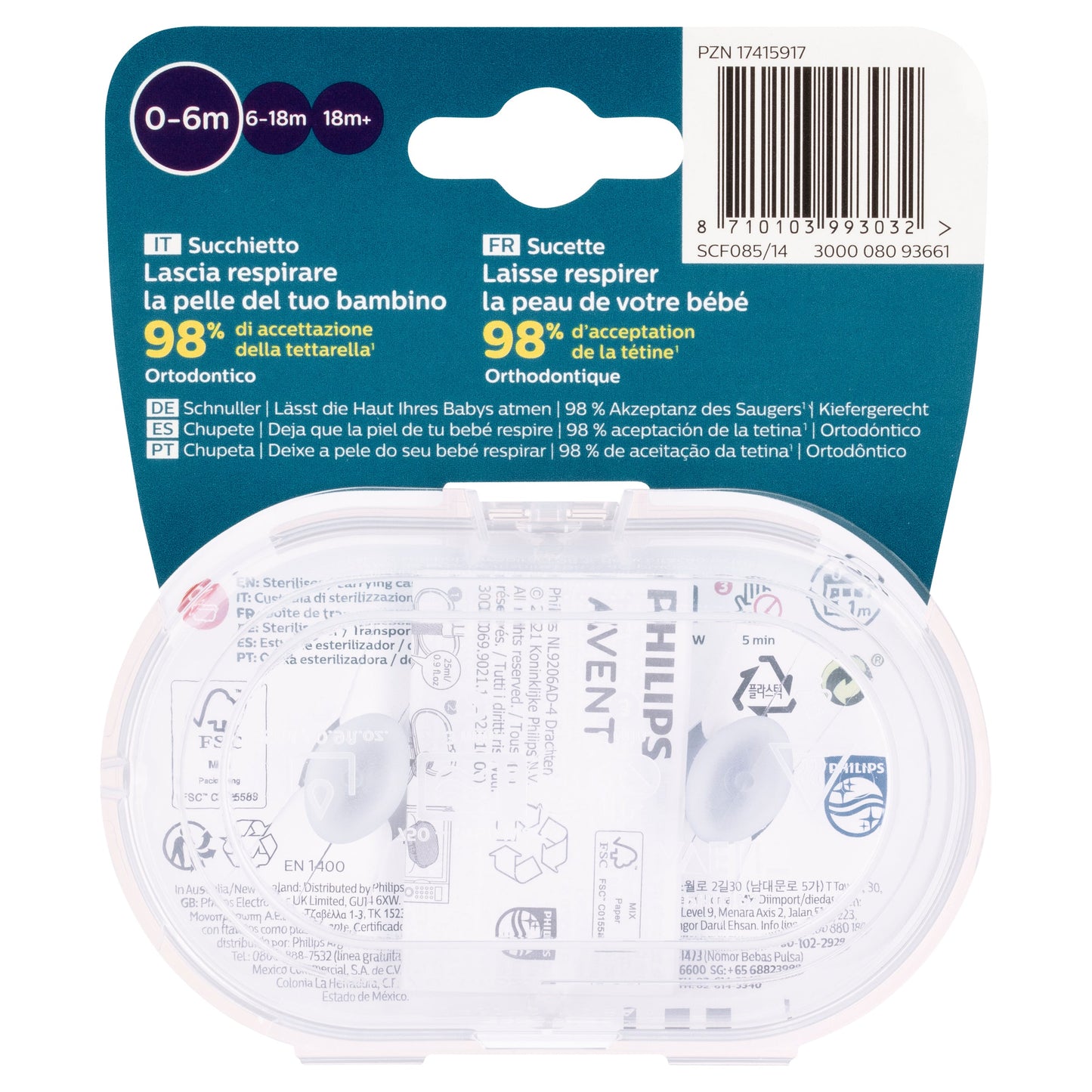 Avent Ultra Air Soother Deco Mixed 0-6 Months 2 Pack - (Assorted Colours)