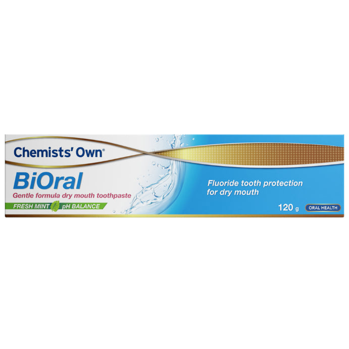 Chemists' Own Bioral Dry Mouth Relief Fluoride Toothpaste Fresh Mint 120g