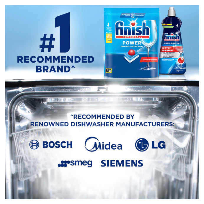 Finish Power Essential Auto Dishwash Tablets Lemon Sparkle 80 Pack