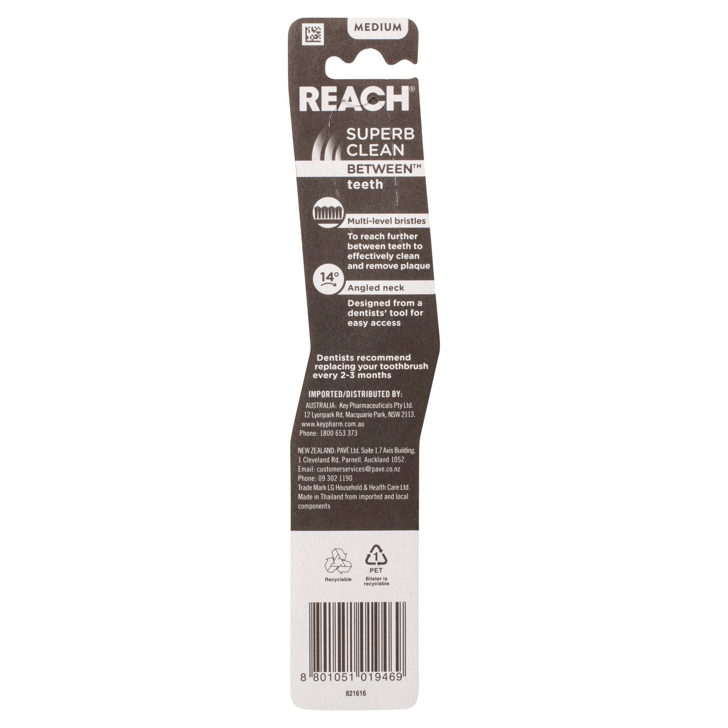 Reach Between Toothbrush Medium 1PK