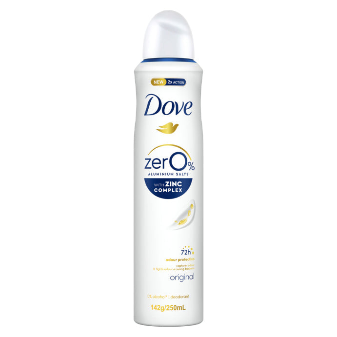Dove Womens Deo Original Zero Aluminium 250ml