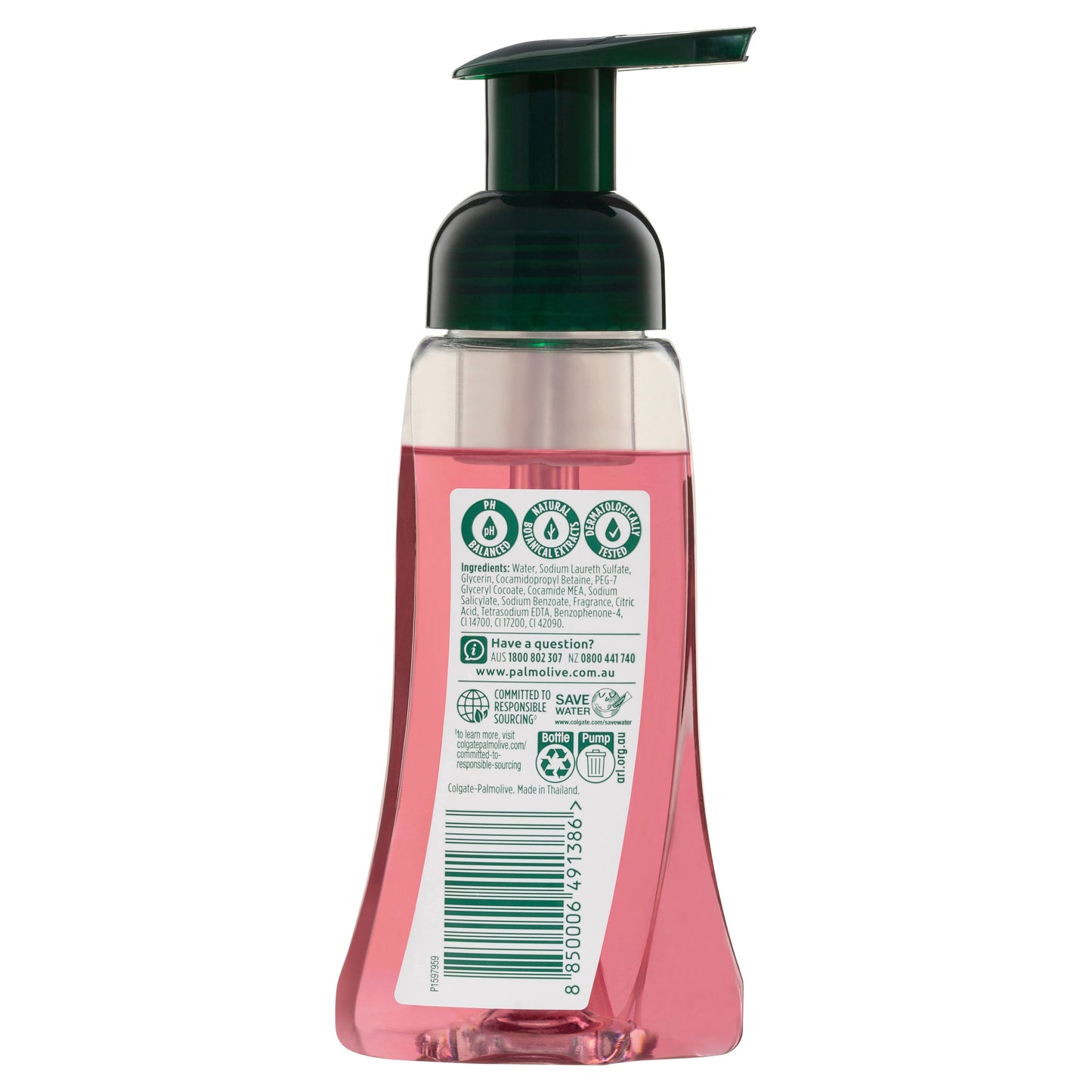 Palmolive Foaming Nourishing Hand Wash Raspberry Pump 250mL