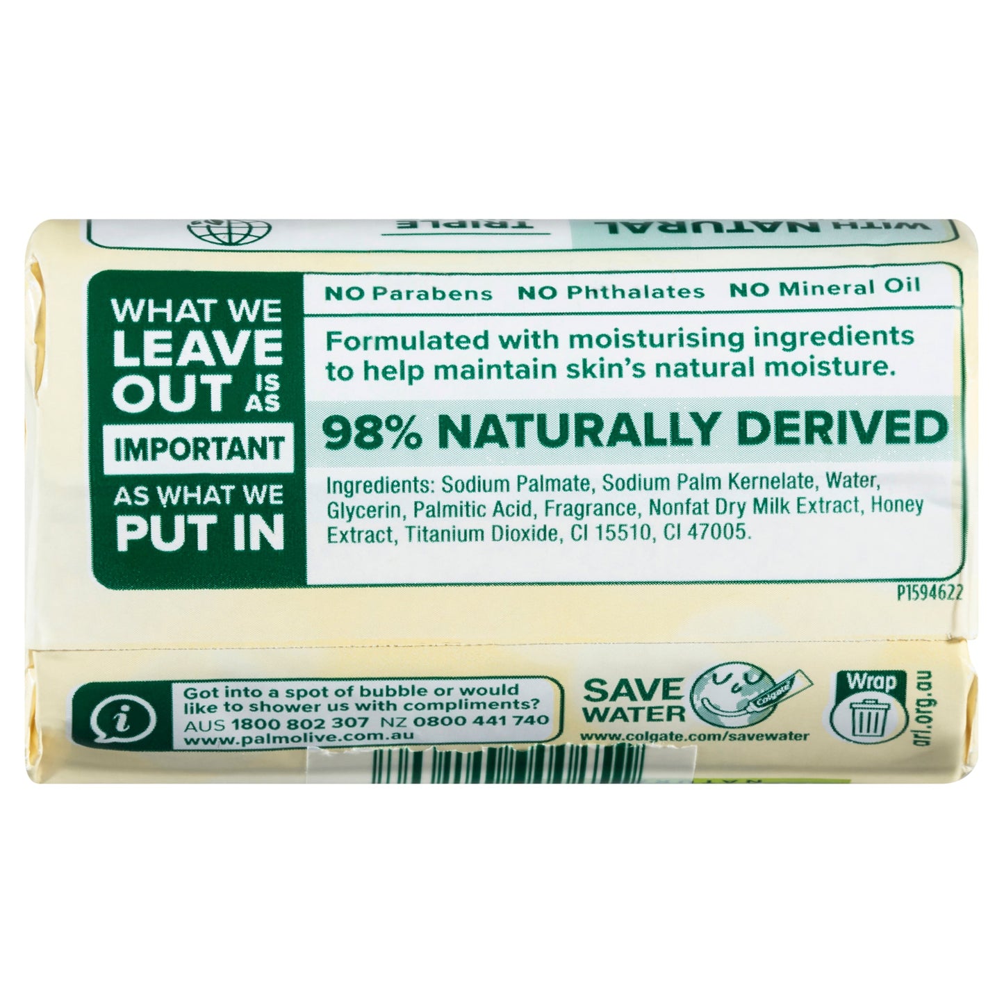 Palmolive Naturals Replenishing Bar Soap Milk & Honey 4 x 90g