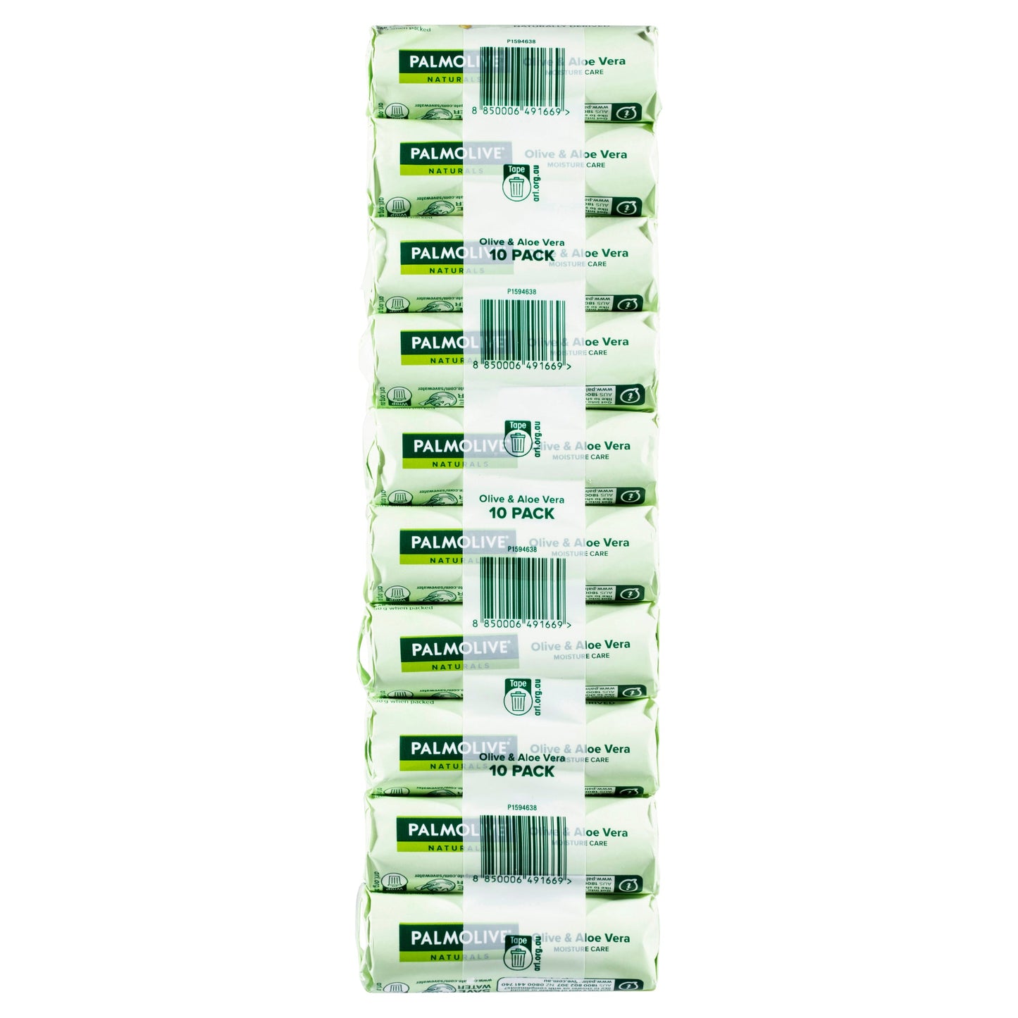 Palmolive Naturals Moisture Care Bar Soap Aloe & Olive Extracts 10 x 90g
