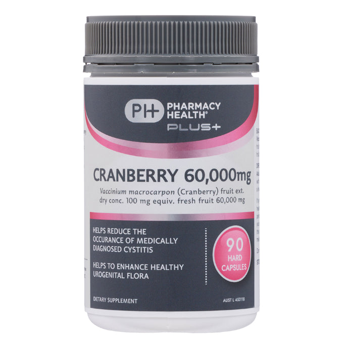 Pharmacy Health Plus Cranberry 60000mg 90 Capsules