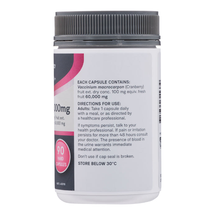 Pharmacy Health Plus Cranberry 60000mg 90 Capsules