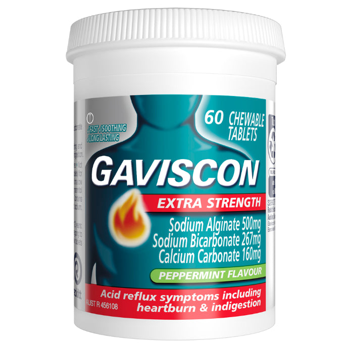 Gaviscon Extra Strength 500mg Chewable T 60