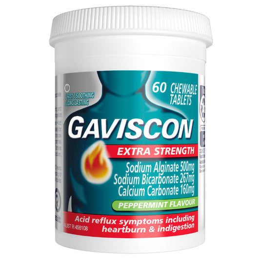 Gaviscon Extra Strength 500mg Chewable T 60