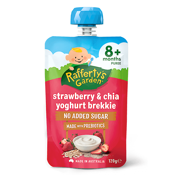 Raffertys Garden Strawberry & Chia Yoghurt Brekkie 120g