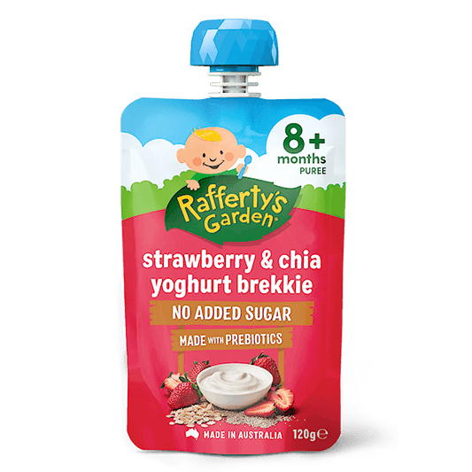 Raffertys Garden Strawberry & Chia Yoghurt Brekkie 120g