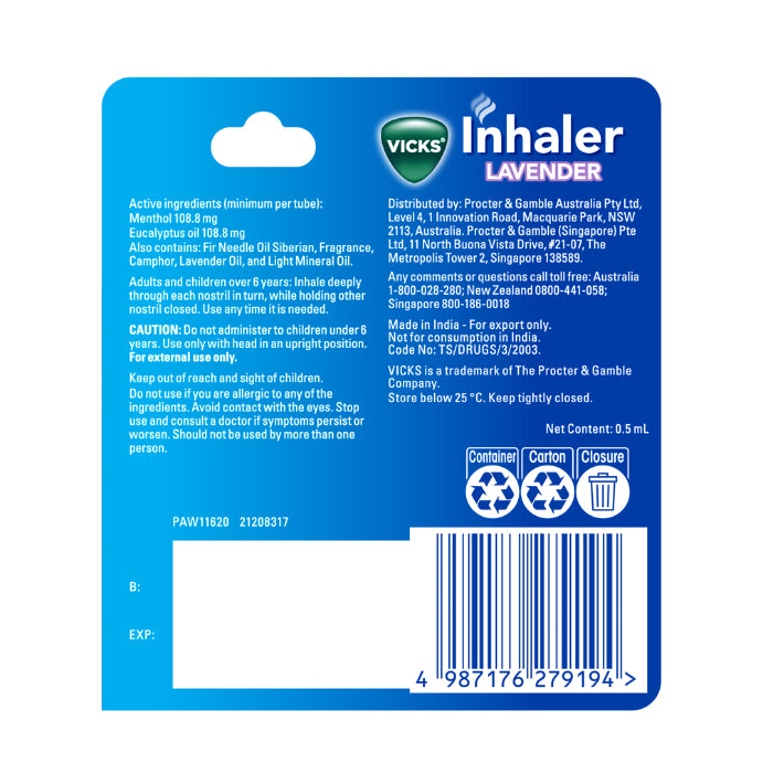 Vicks Inhaler Lavender