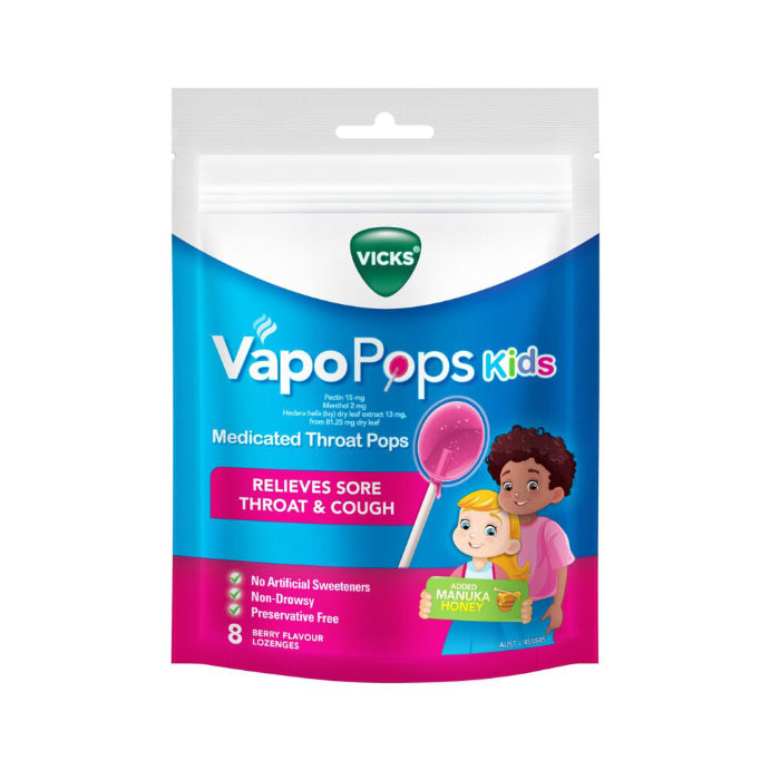 Vicks Throat Pops for Kids 8pk