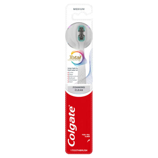 Colgate Tooth Brush Total Foaming Clean Medium 1pk