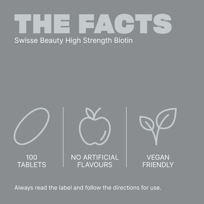 Swisse Beauty High Strength Biotin 5,000mcg 100 Tablets