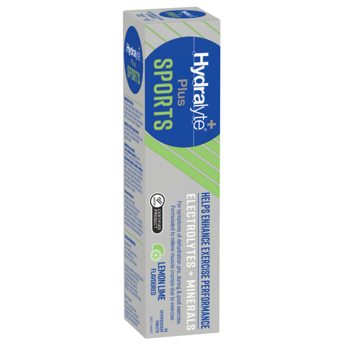 Hydralyte Plus Sport Effervescent Lemon Lime 20 Tablet
