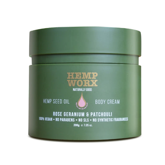 Hemp Worx Rose Geranium & Patchouli Body Cream 200gm