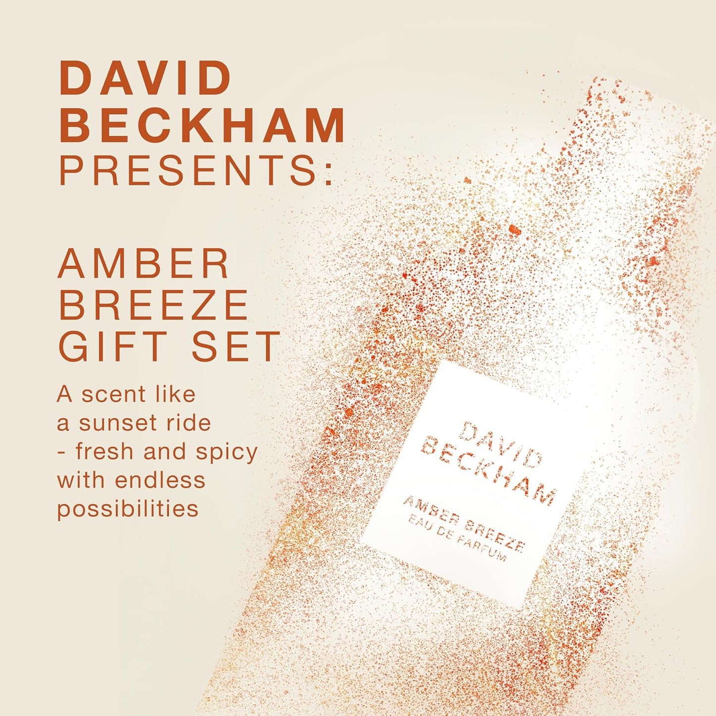 David Beckham Amber Breeze Eau De Parfum 100ml and Shower Gel 150ml Gift Set for Men
