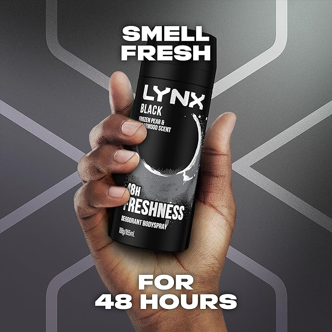 Lynx Men Body Spray Black 165ml