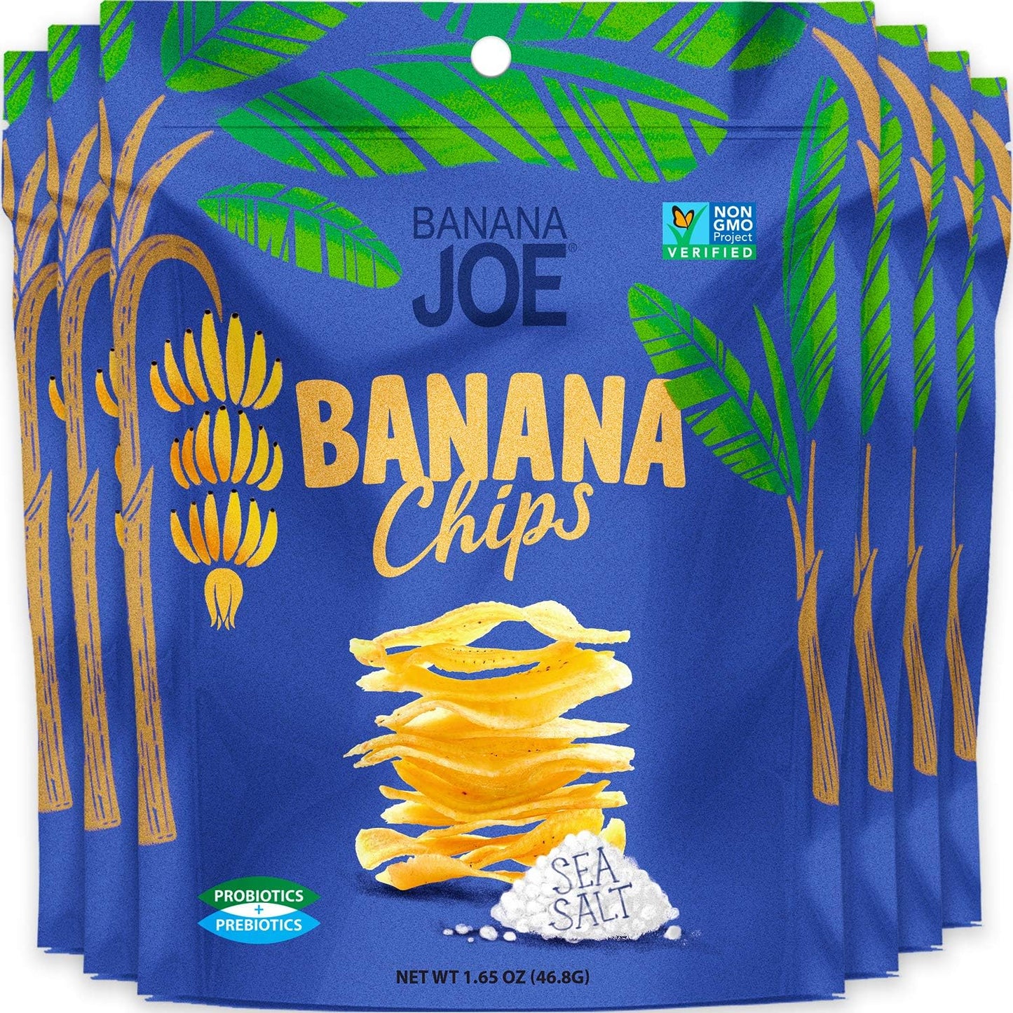 Banana Joe Banana Chips Sea Salt 46.8g 6 Pack