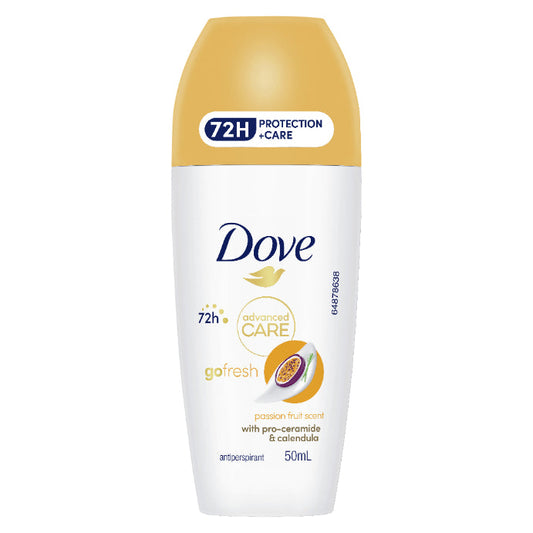 Dove Advanced Care Antiperspirant 72HR Protection Passionfruit Roll-On 50mL