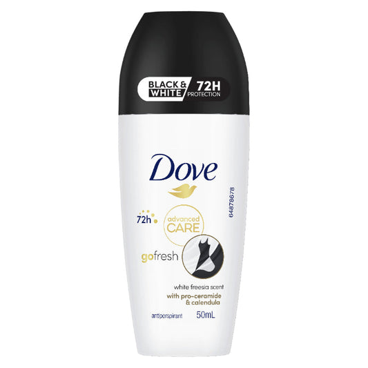 Dove Women Advanced Care Antiperspirant Deodorant 72h Roll On Black & White 50ml
