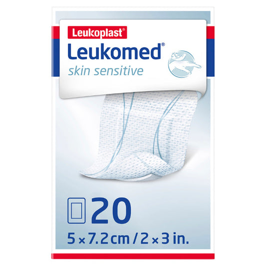 Leukoplast Skin Sensitive 5cm X7.2cm 20 Pack