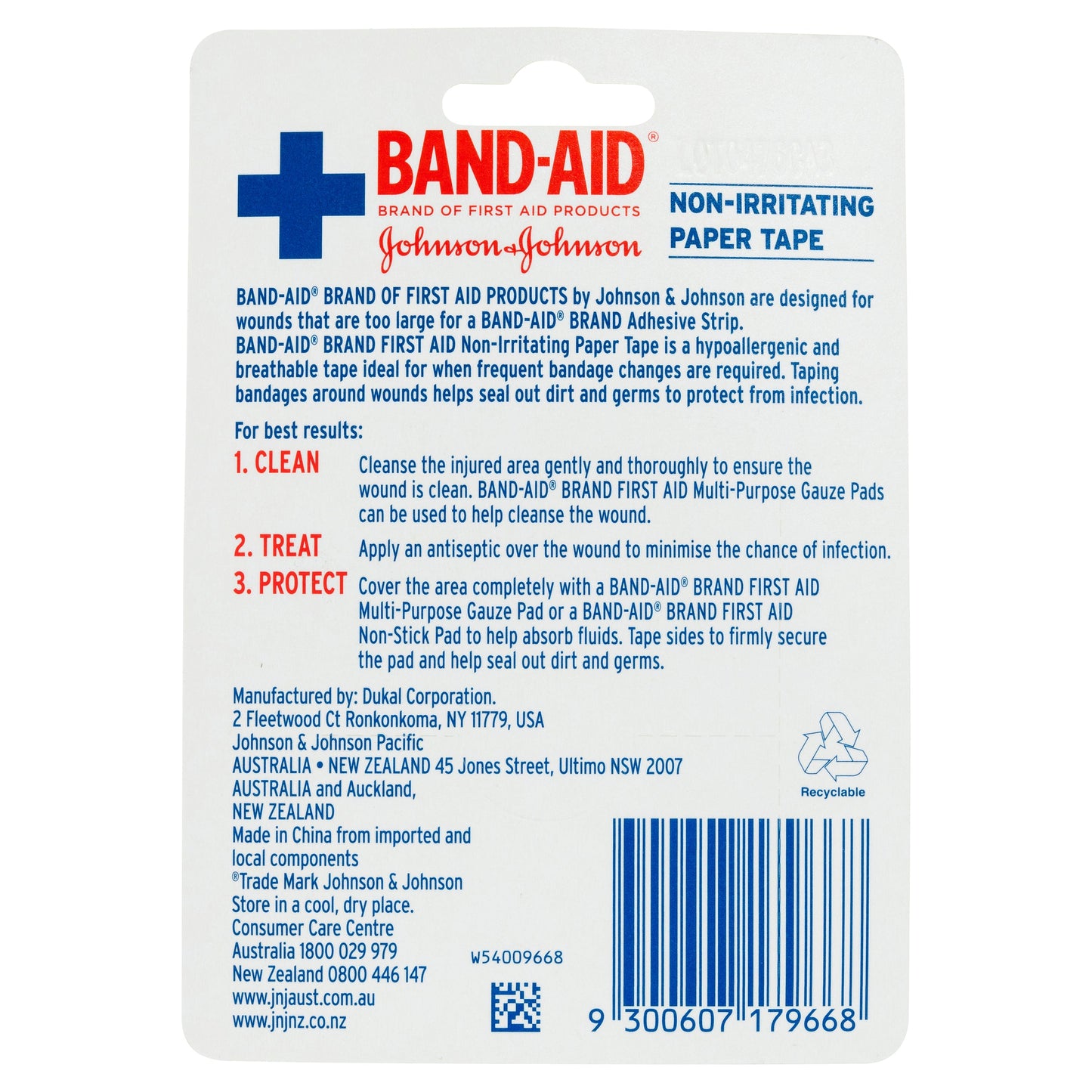 Band-aid First Aid Non-irritating Paper Tape 2.5cm X 9.1m 1 Pack