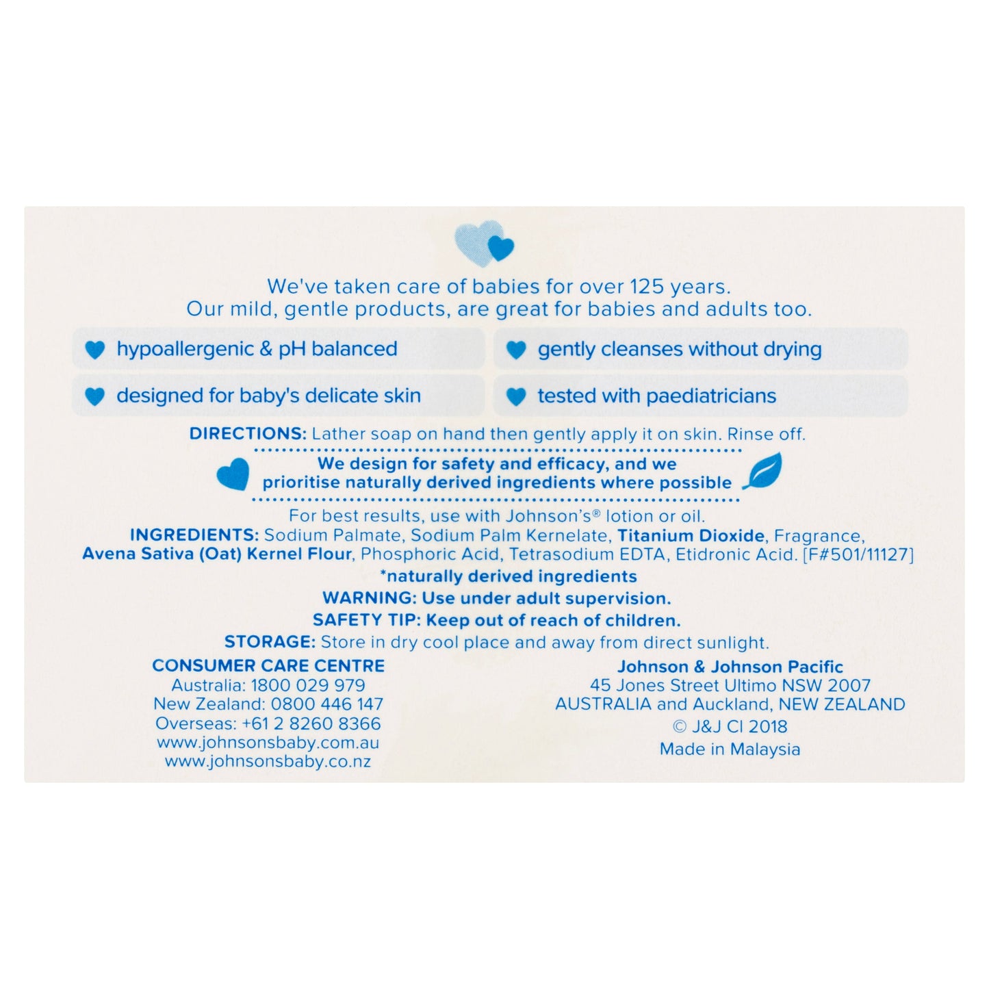 Johnson’s Baby Soap Bar Twin Pack 2 x 95g