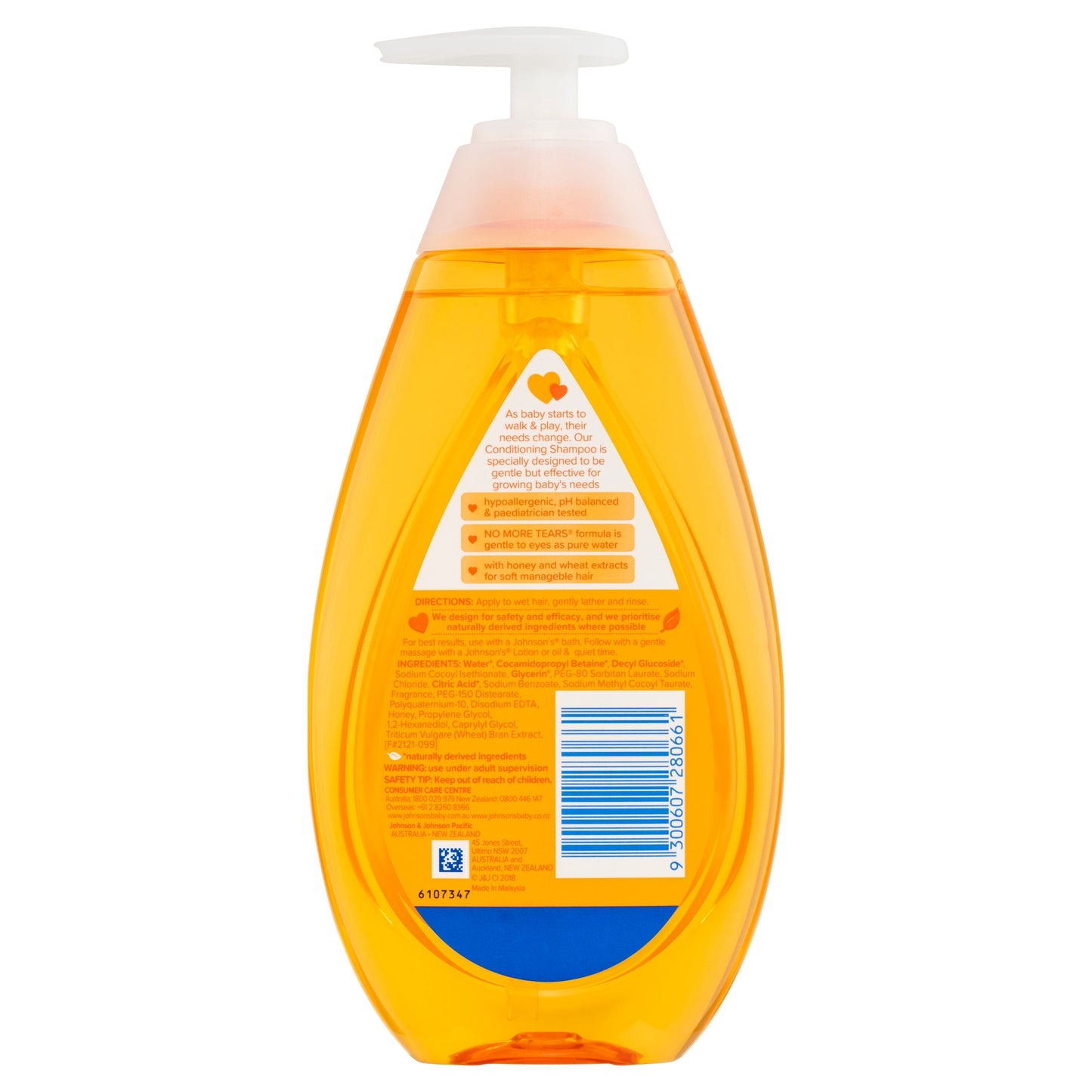 Johnson's Baby Shampoo Plus Conditioner 500ml