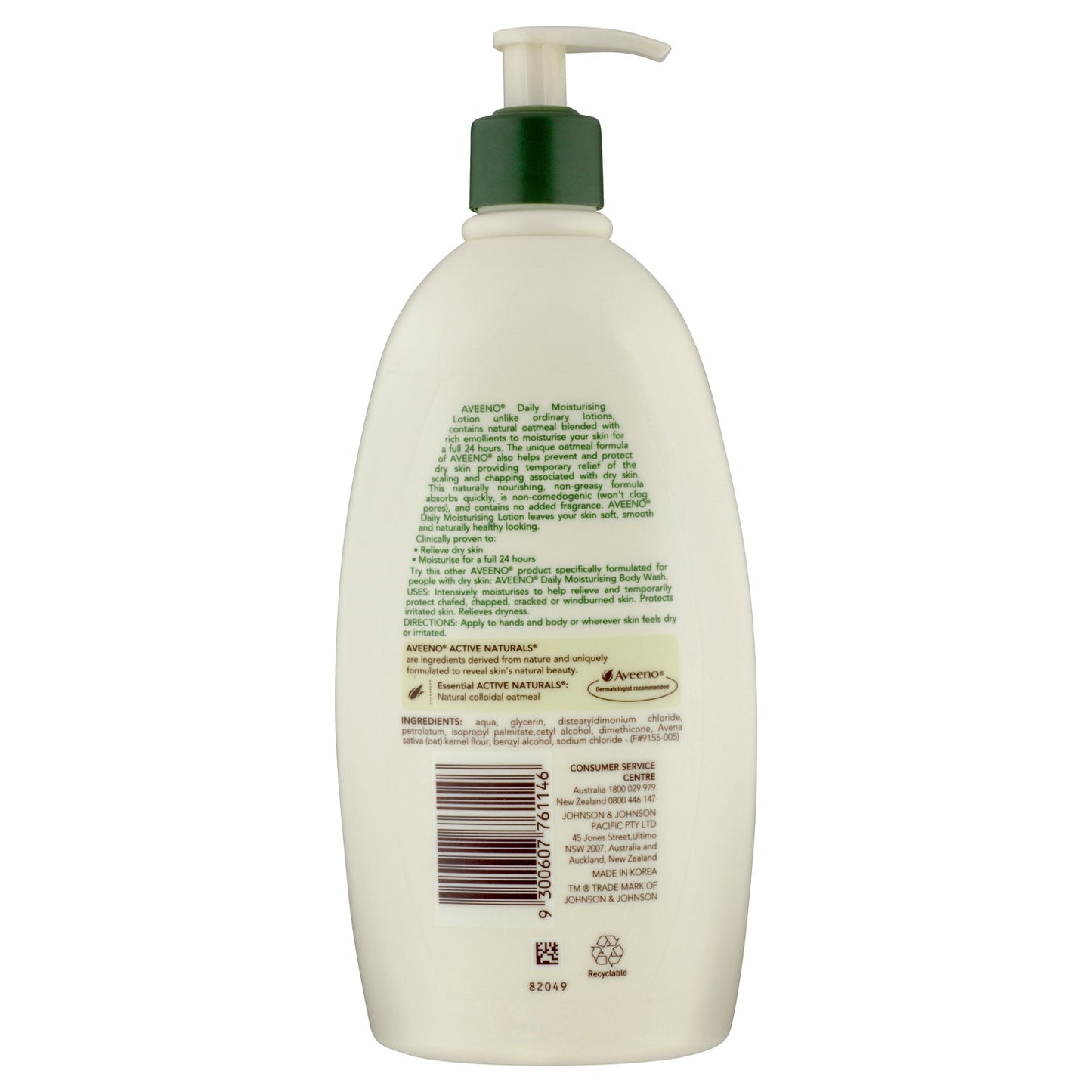 Aveeno Active Naturals Daily Moisturising Fragrance Free Lotion 532ml
