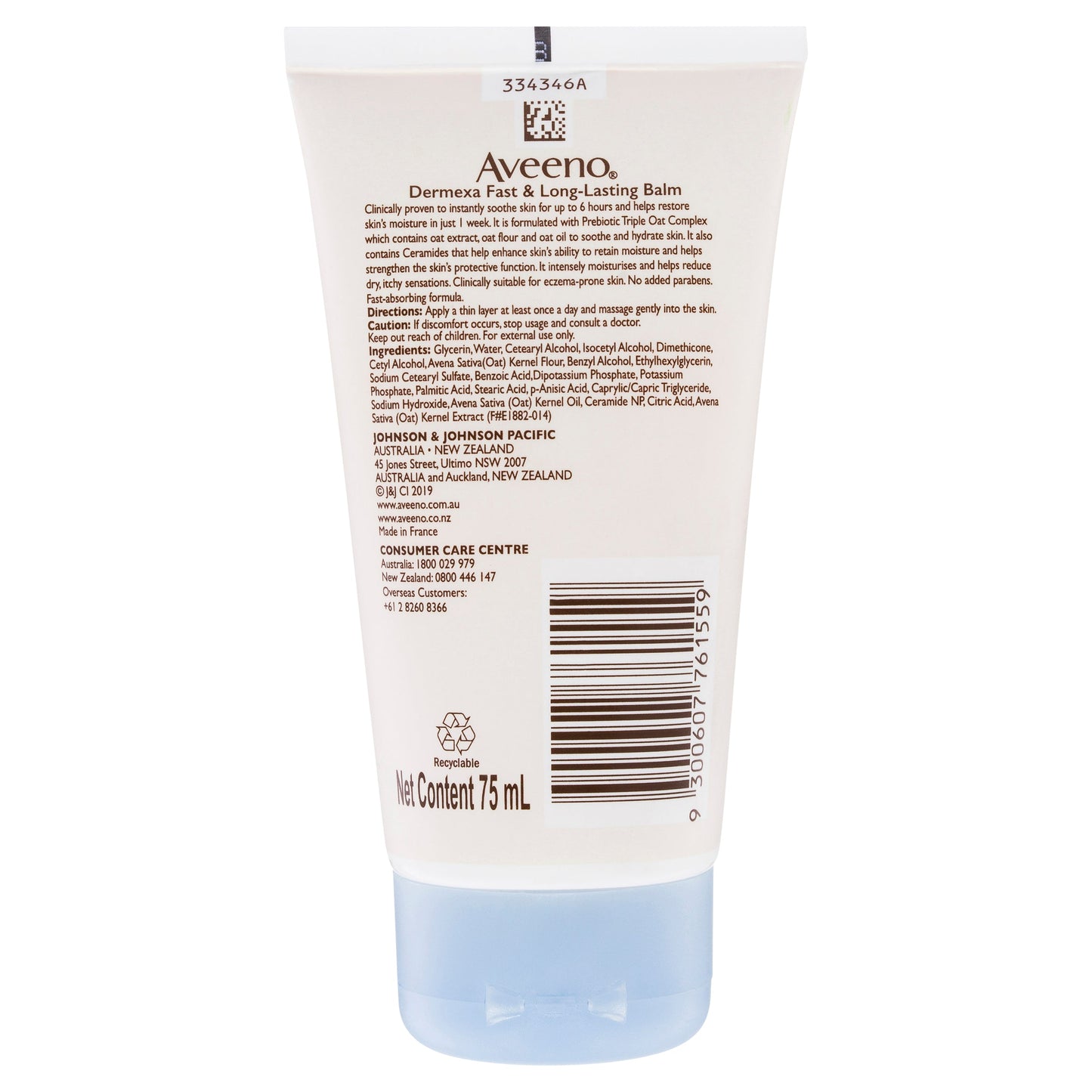 Aveeno Dermexa Fast & Long Lasting Balm 75ml