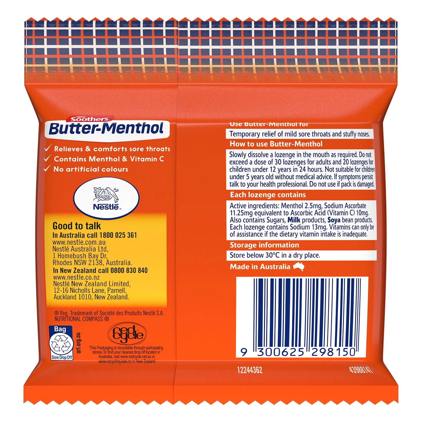 Allens Butter Menthol 3x10 Lozenge Multipack