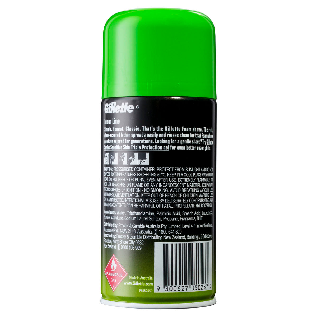 Gillette Shave Foam Lemon-Lime 250g