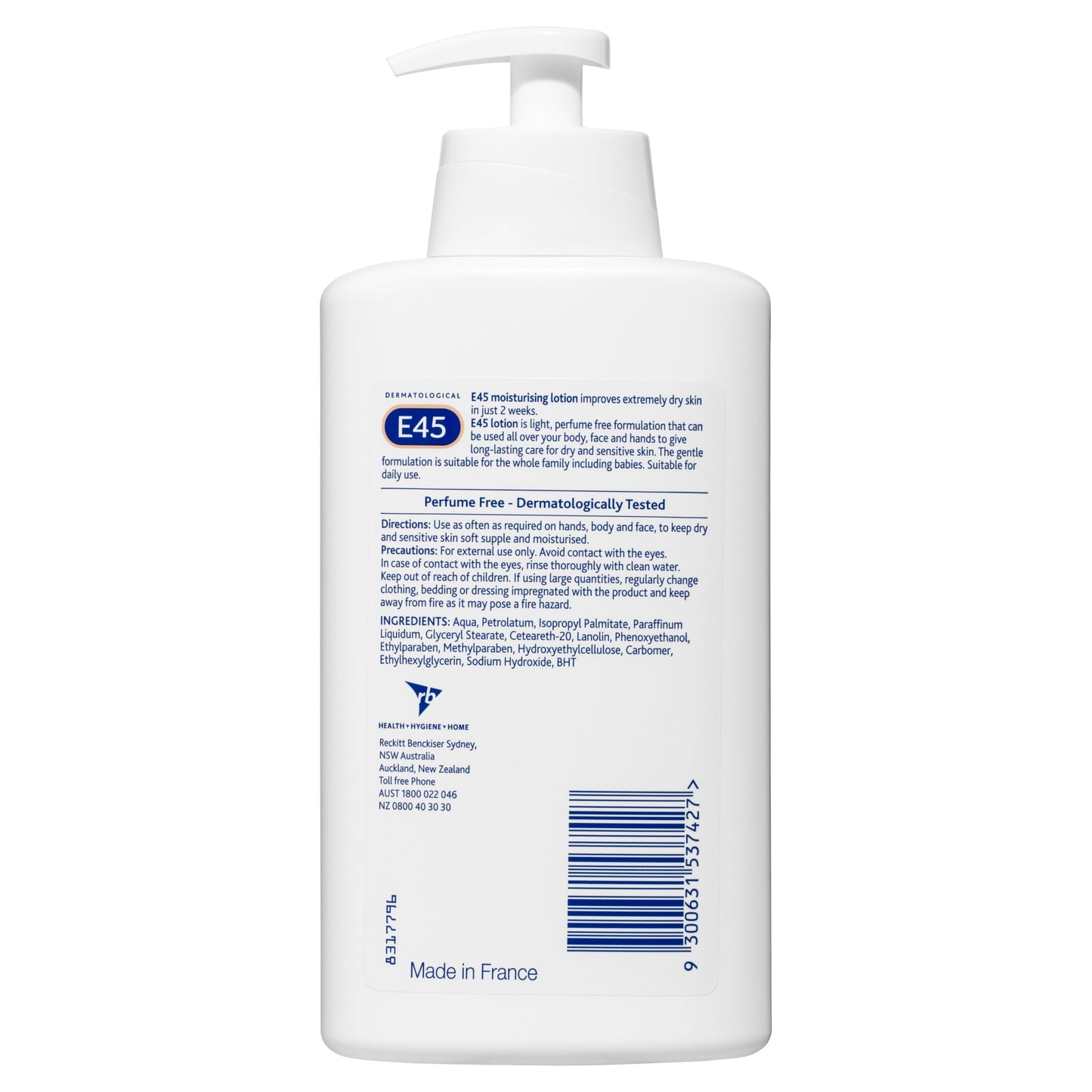 E45 Moisturising Lotion for Dry Skin 500ml