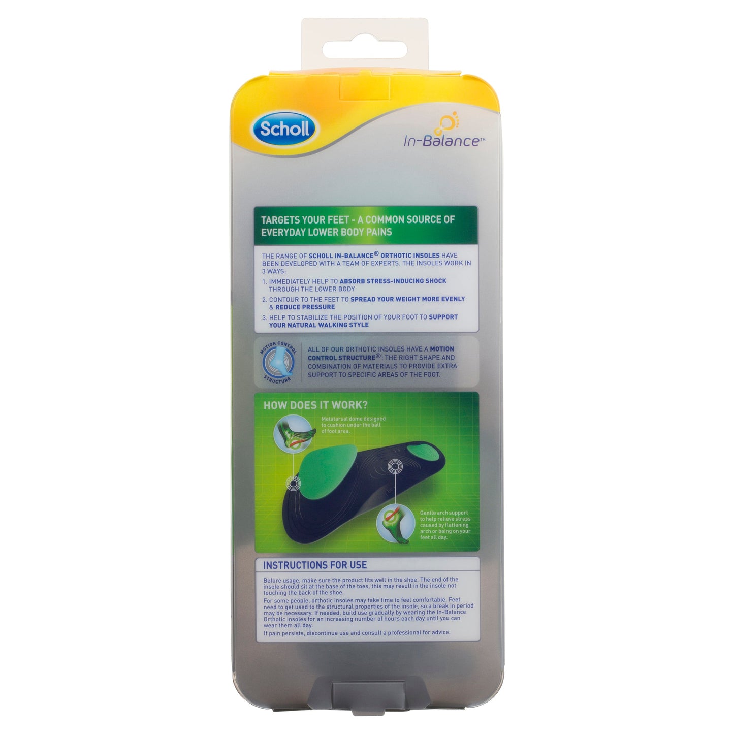 Scholl In Balance Ball of Foot & Arch Orthotic Insole Medium