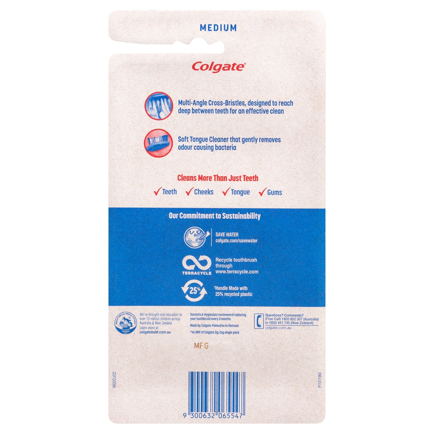 Colgate ZigZag Deep Interdental Clean Toothbrush Medium Value 6 Pack