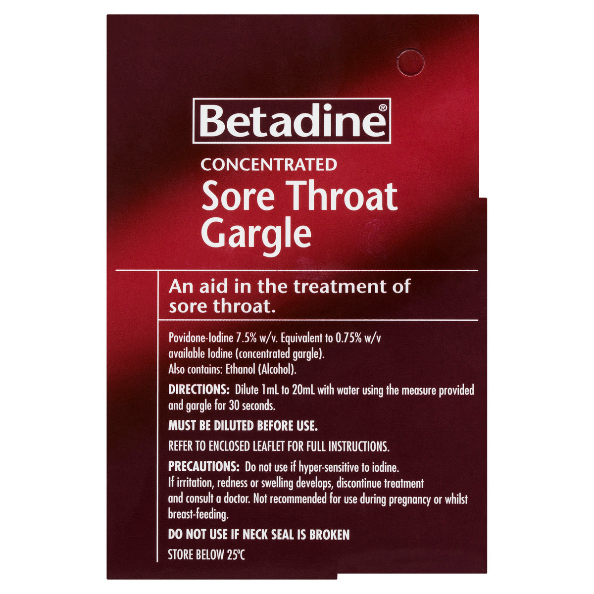 Betadine Sore Throat Gargle (Concentrated) 15ml