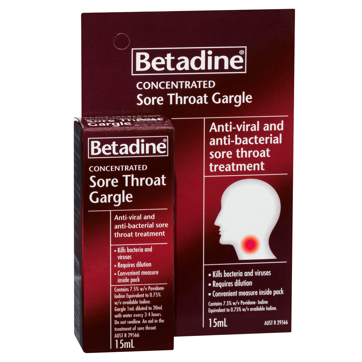 Betadine Sore Throat Gargle (Concentrated) 15ml