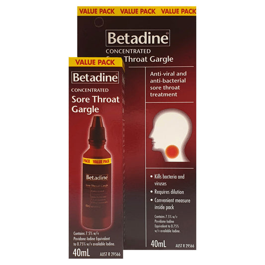 Betadine Sore Throat Gargle (Concentrated) 40ml