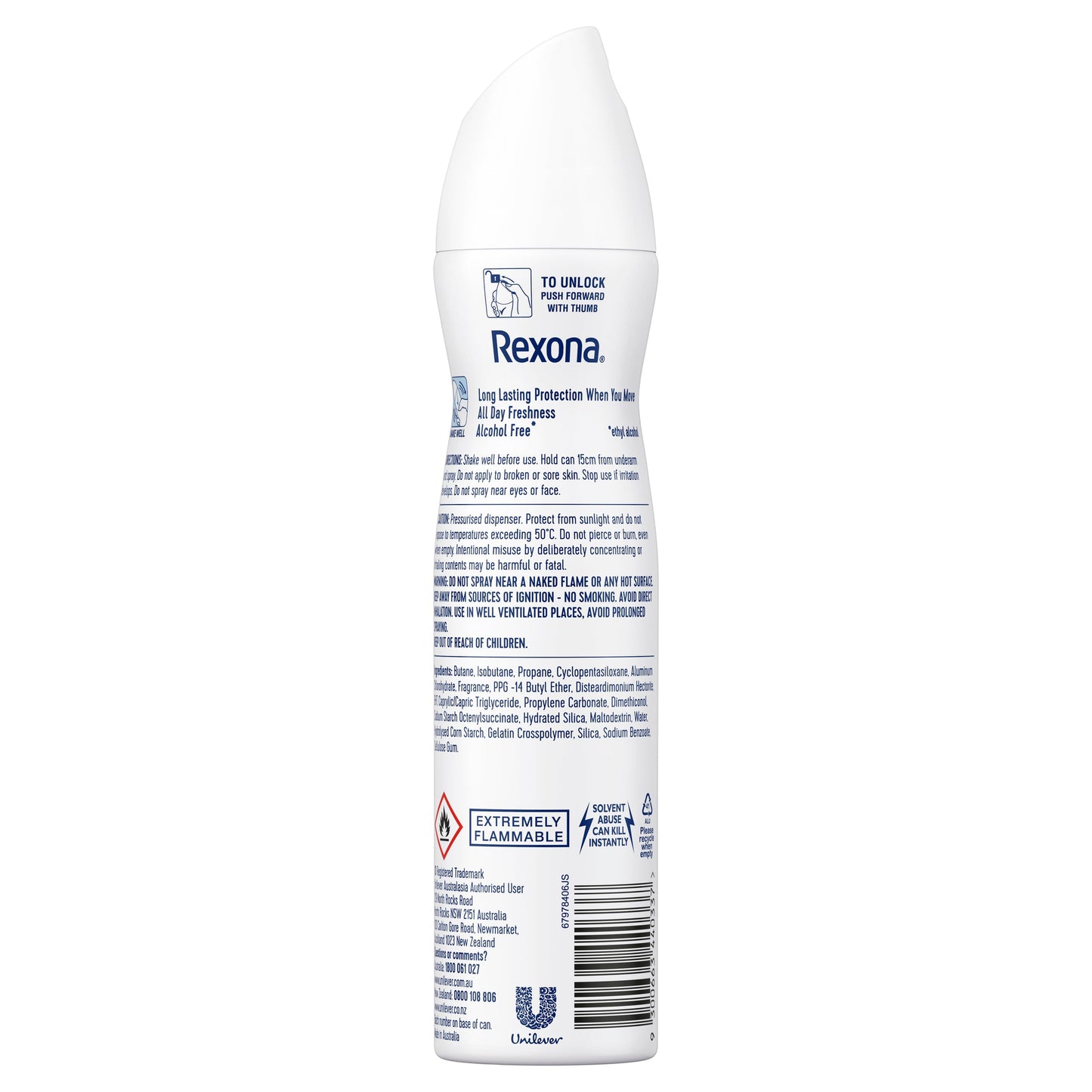 REXONA Women Antiperspirant Aerosol Deodorant Cotton Dry 250ml