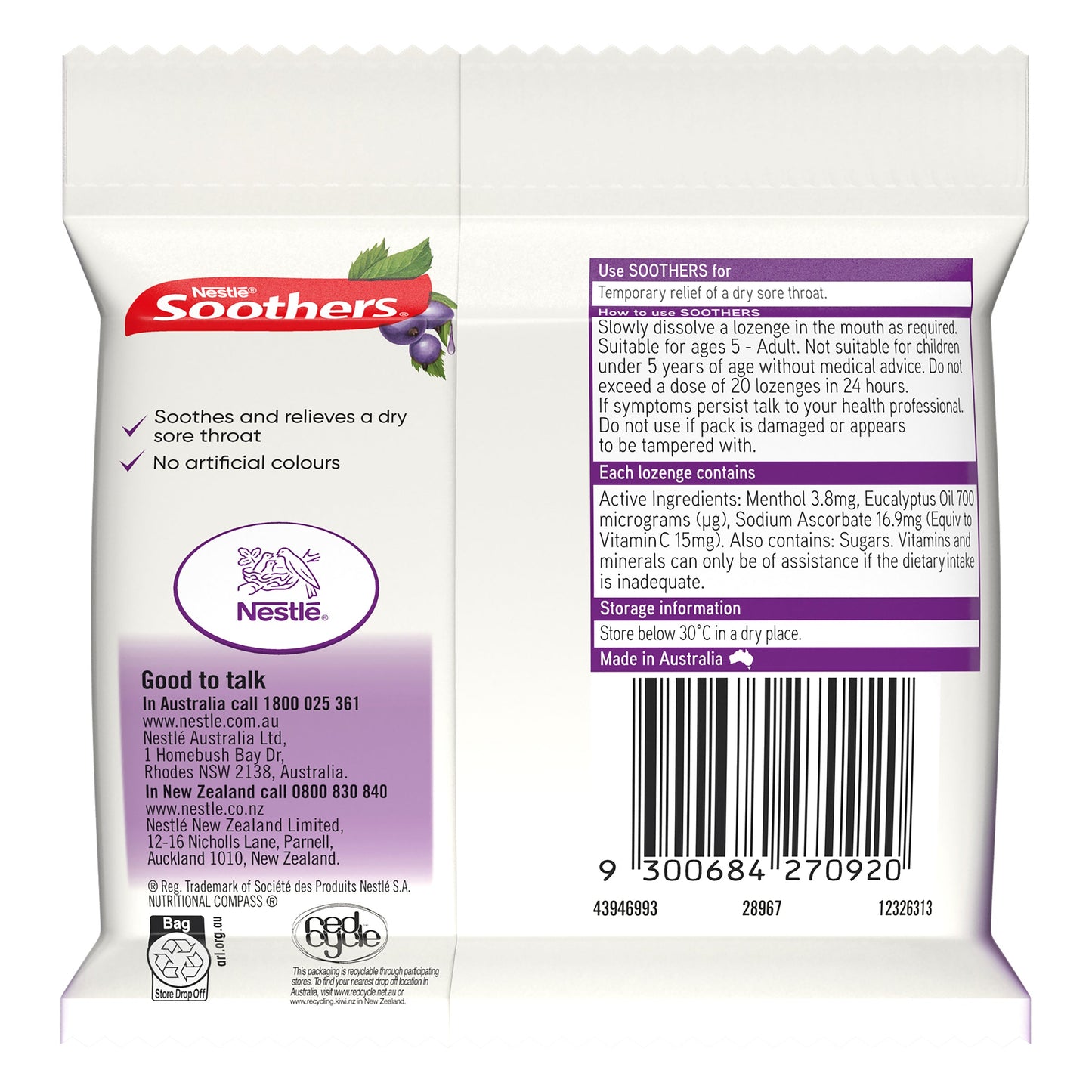 Soothers Blackcurrant 3x10 Lozenge Multipack