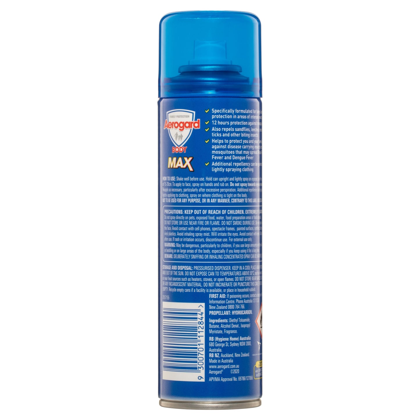 Aerogard Heavy Duty 40% Deet 150g Aerosol