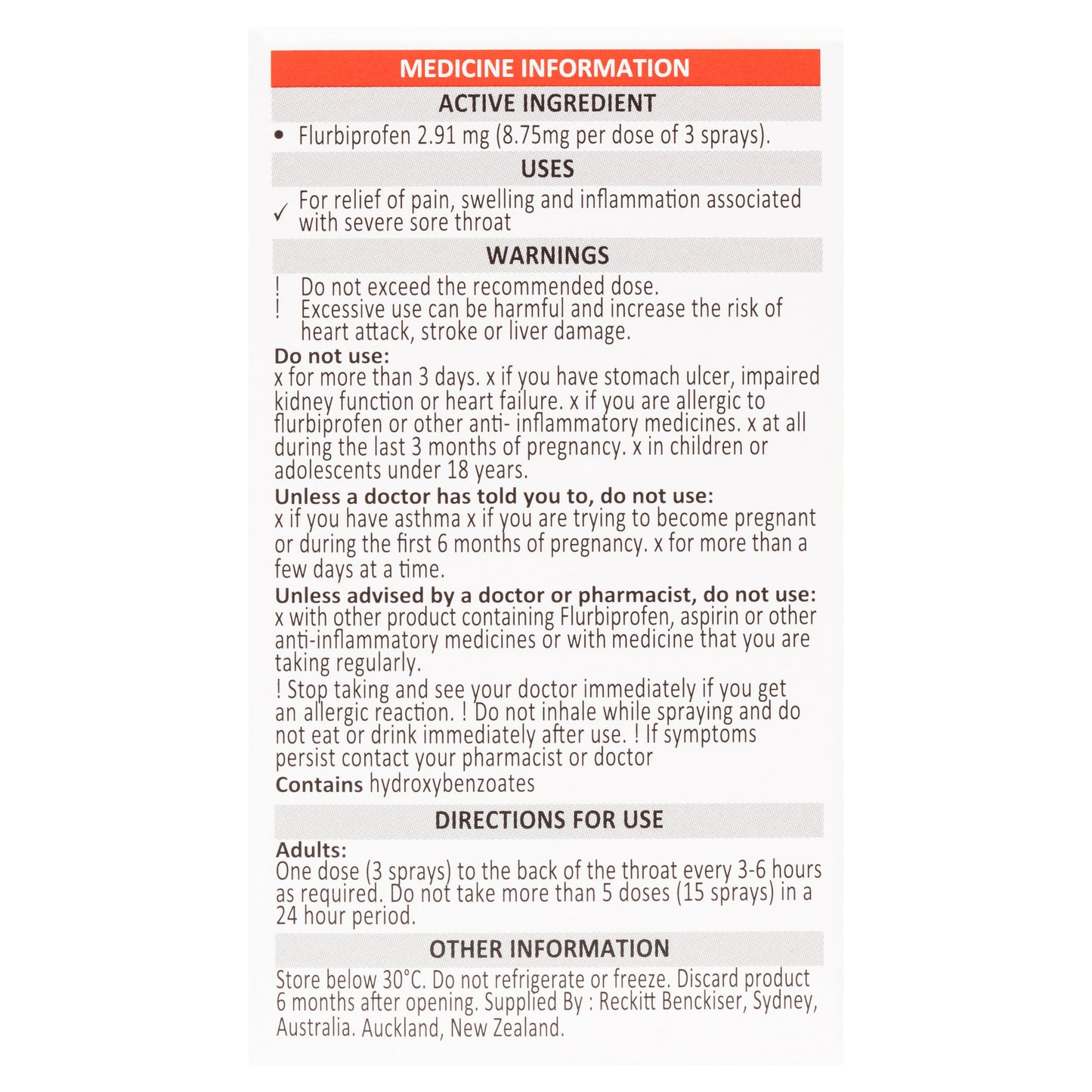 Strepfen Throat Spray 15ml