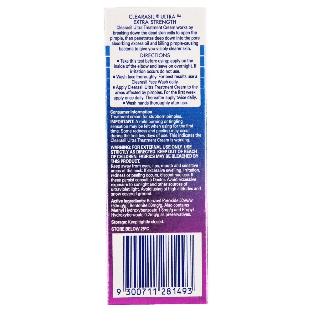 Clearasil Ultra Acne Treatment Cream 20g