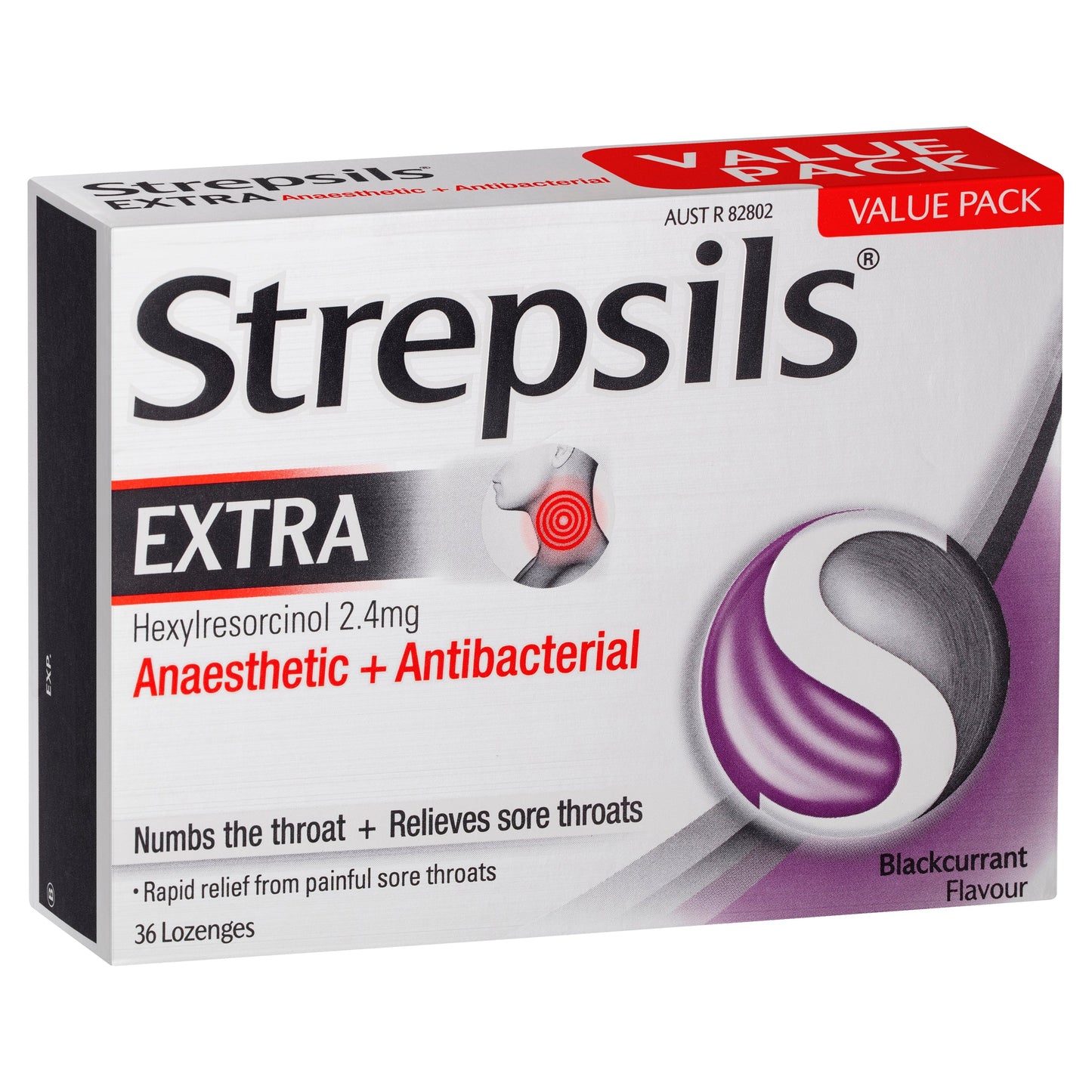 Strepsils Extra Blackcurrant 36 Lozenges