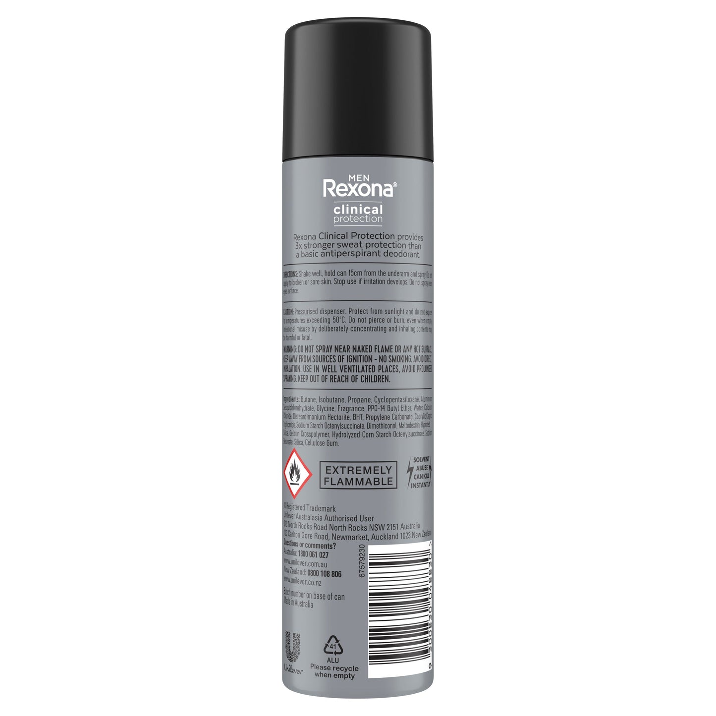 Rexona for Men Clinical Protection Antiperspirant Clean Scent 180ml
