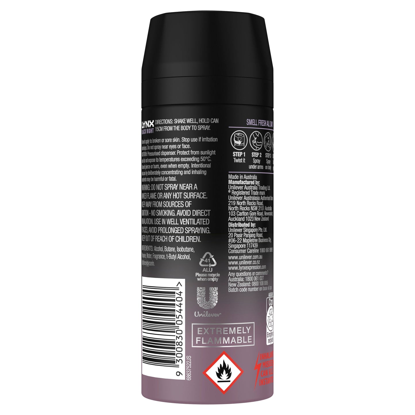 Lynx Black Antiperspirant Deodorant 165ml